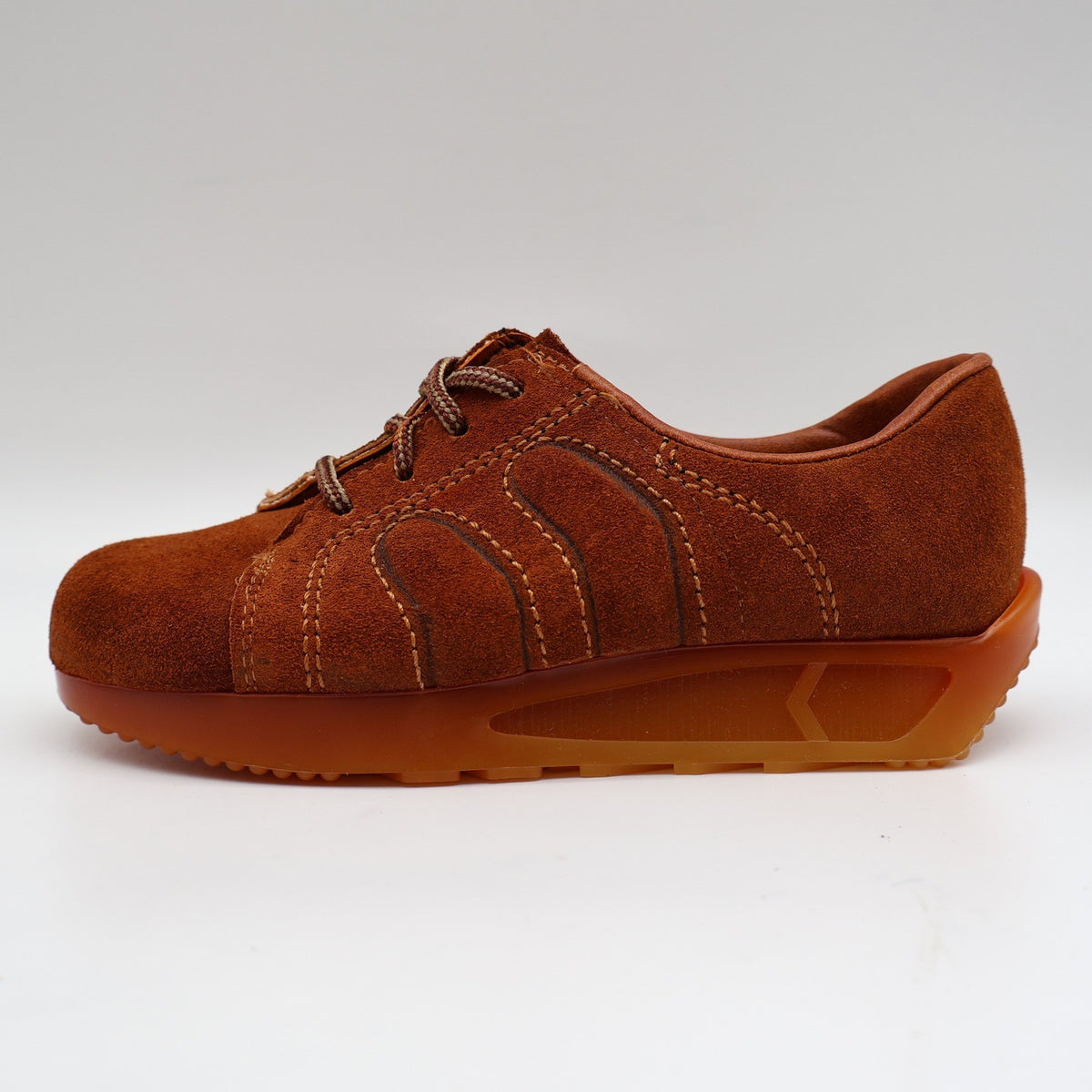Walker Oxford Sneakers Kids 12 D Vintage 70s Rust Suede Platform Made in USA - take2supply