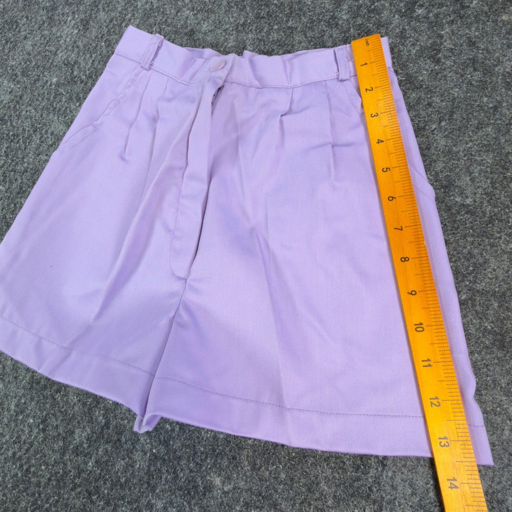 Gazelle Shorts Womens 3/4 Lavender Vintage Pleated High Waist 80s USA NWT - take2supply