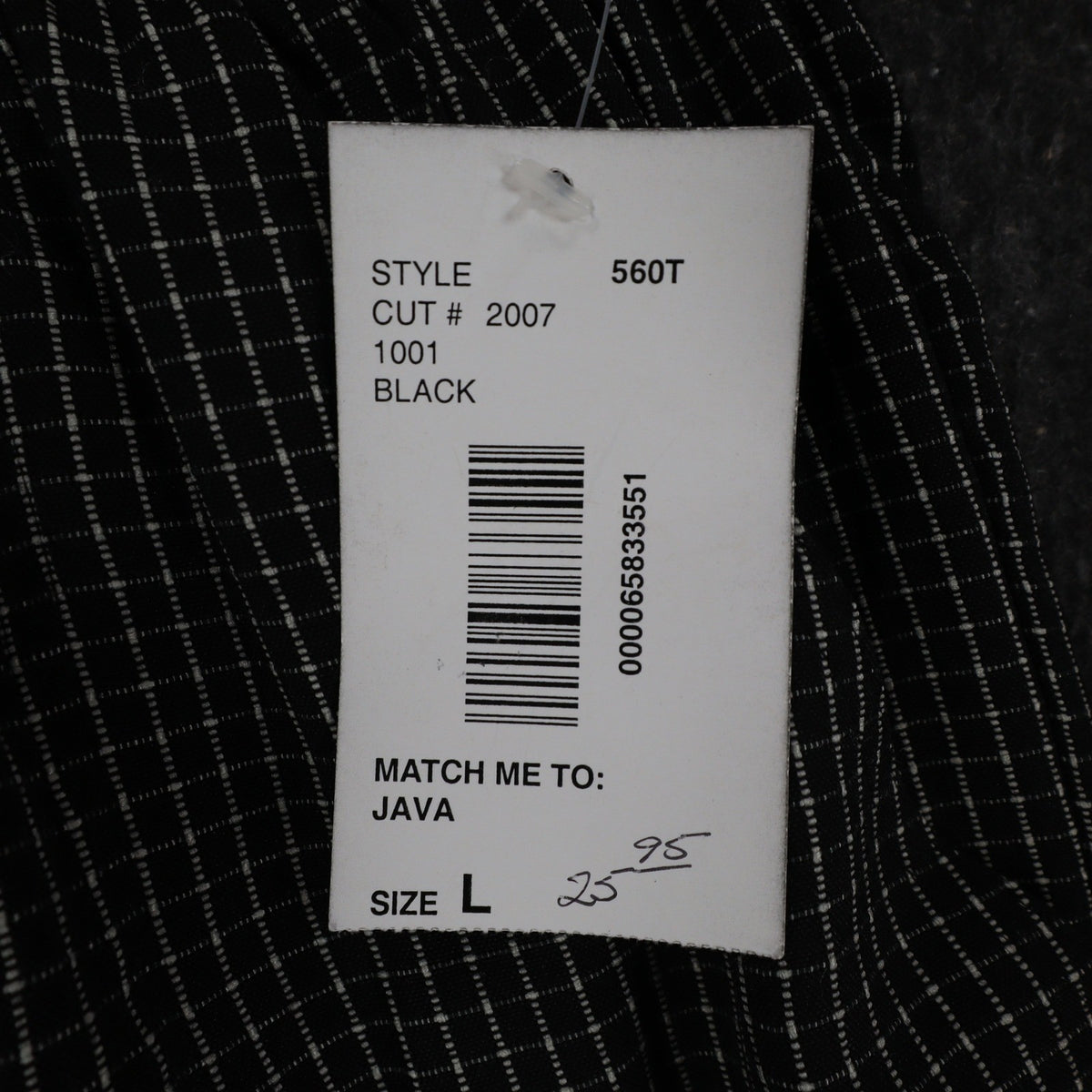 Southern Lady Pants Womens Large Black White Grid Check Elastic Waist NWT NOS - take2supply