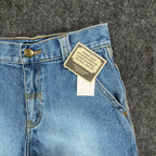 John Deere Y2K Carpenter Denim Shorts Boys 8 Stone Wash NWT Rugged Workwear - take2supply