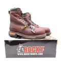 Rocky IronClad Steel Toe Work Boots Mens 12W Brown Leather Waterproof NWT - take2supply