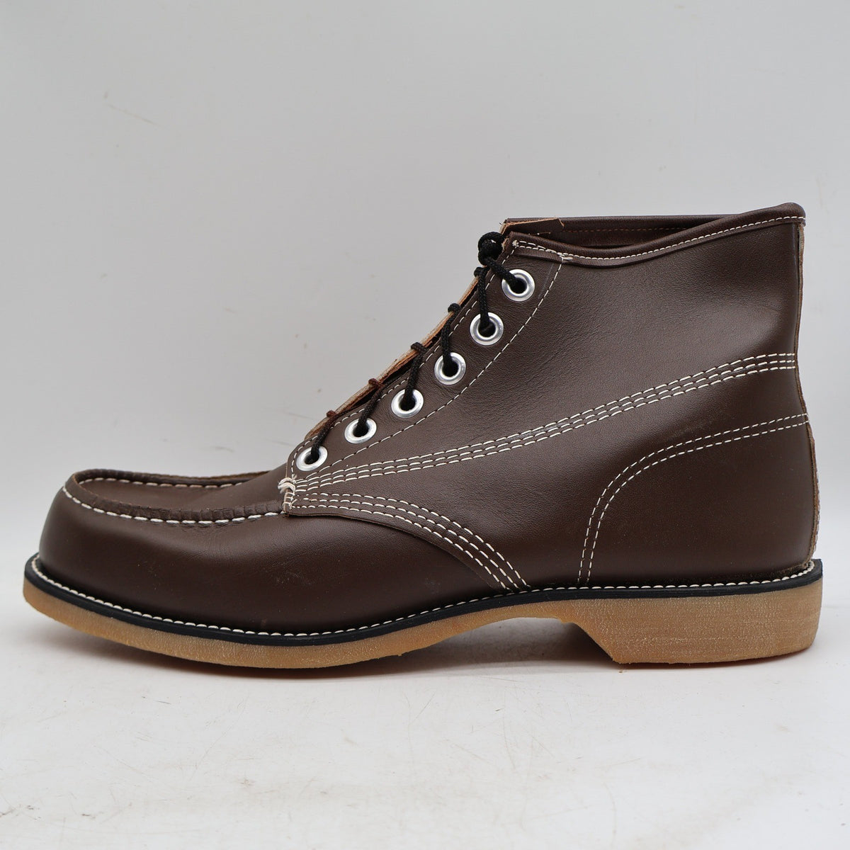 Cedar Crest Work Boots Mens 11 Wide Vintage Brown Leather Moc Toe Deadstock - take2supply