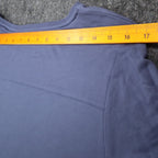 Erin London Studded Puff Sleeve Top Womens Medium Blue Viscose French Terry NWT - take2supply
