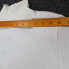 Lucia Mock Neck Top Womens Small Vintage 90s Ivory Embroidered Deadstock NWT - take2supply