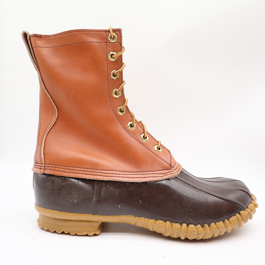 Herman Survivors Vintage 80s Hunter Duck Boots Mens 12 Brown Leather USA NEW - take2supply