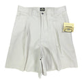 Lee Vintage 90s Pleated Shorts Womens 14 M Beige Cotton Twill NWT Deadstock - take2supply
