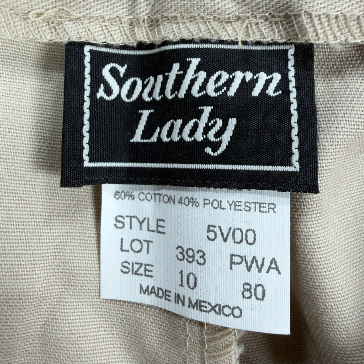 Southern Lady Vintage Pleated Shorts Womens 10 Khaki Twill NWT Deadstock 90s - take2supply