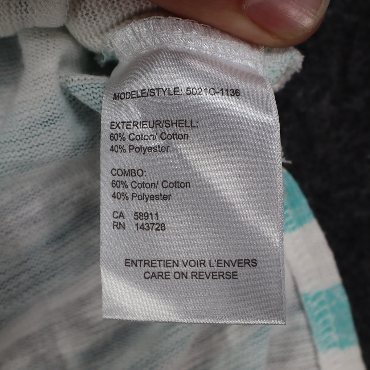 Tribal Jeans Womens S Aqua White Striped Lightweight Hooded Pullover Top NWT - take2supply