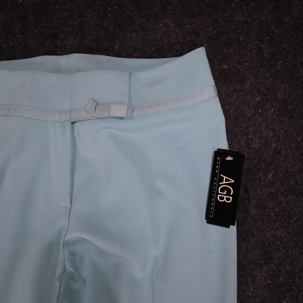 AGB Byer California Dress Pants Womens 6 Y2K Light Blue Wide Leg Stretch New - take2supply