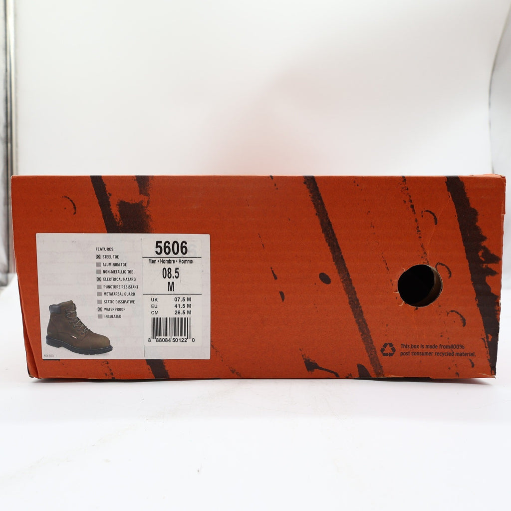 Worx 5606 Steel Toe Work Boots Mens 8.5 Brown Leather Waterproof NWT - take2supply