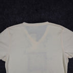 TM Sport by That's Me V-Neck Top Large Vintage Y2K Yellow Floral Embroidered NWT - take2supply