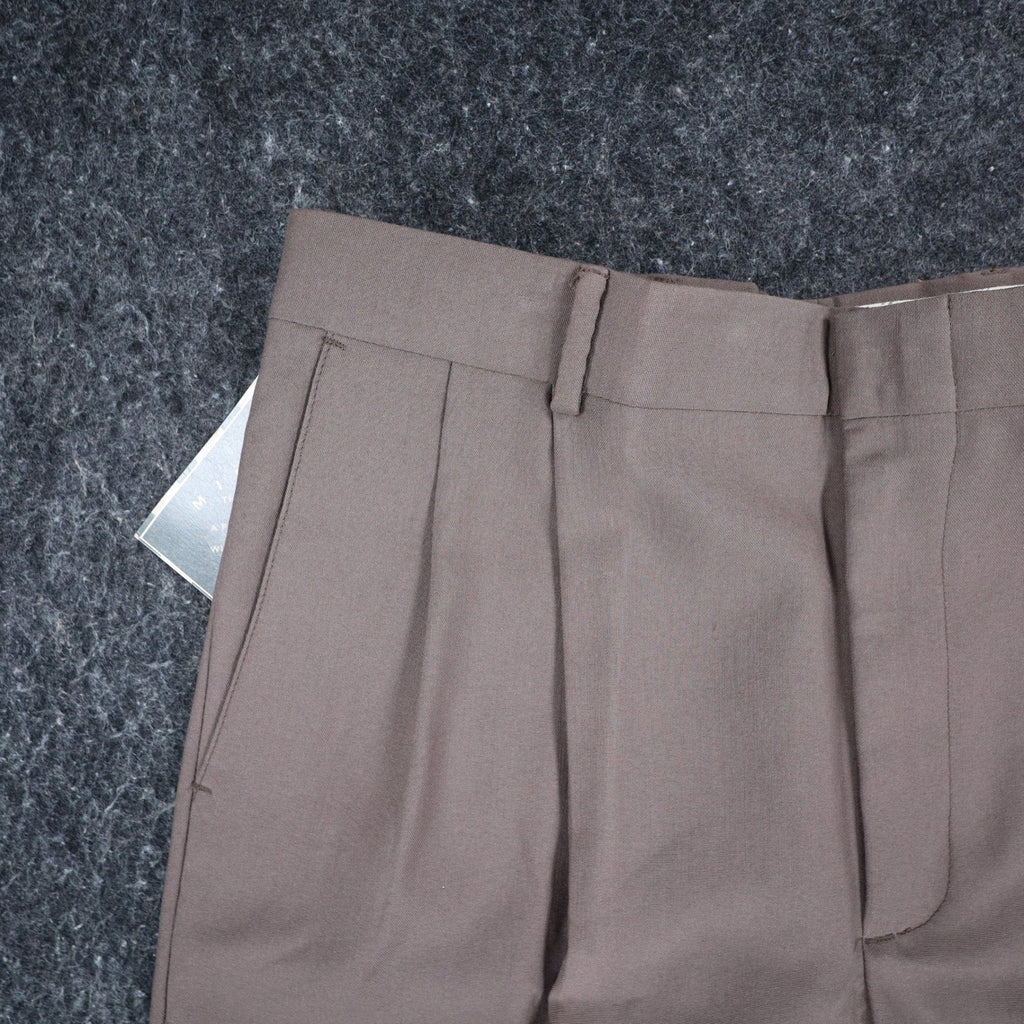 Levi's Travelers Dress Pants Mens 33x32 Vintage 90s Brown Wool Blend Pleated NWT - take2supply