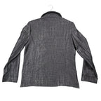 N Touch Jacket Womens 10 Black Textured Puckered Zip Front Mock Neck NWT - take2supply