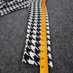 Lanalee Cardigan Women Small Black White Houndstooth Open Front Made in Canada - take2supply