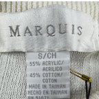 Marquis Vintage 90s Knit Top Mens Small Cream Cotton Acrylic NWT - take2supply