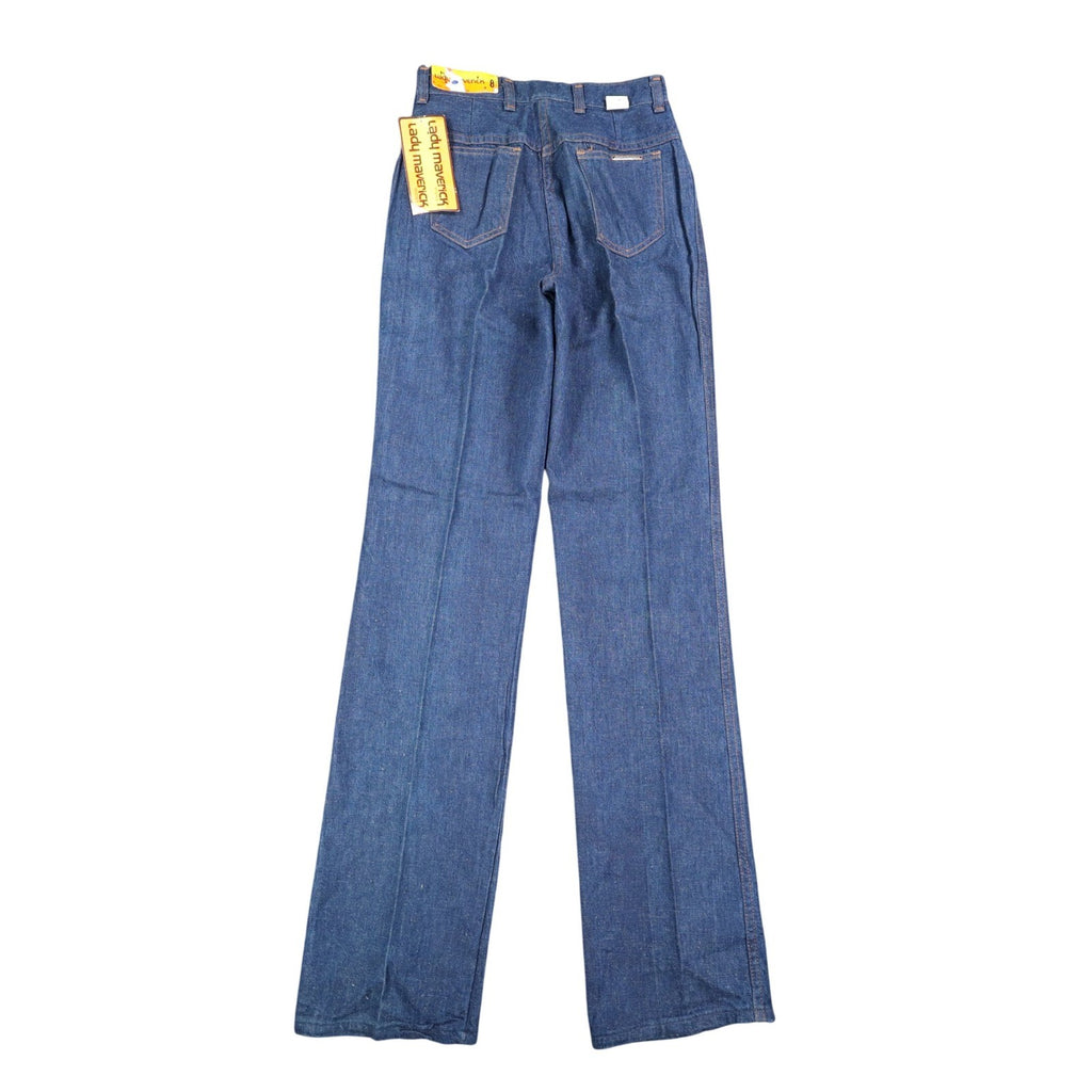 Lady Maverick Vintage Jeans Womens 8 26 Deadstock USA High Waist Straight Blue - take2supply