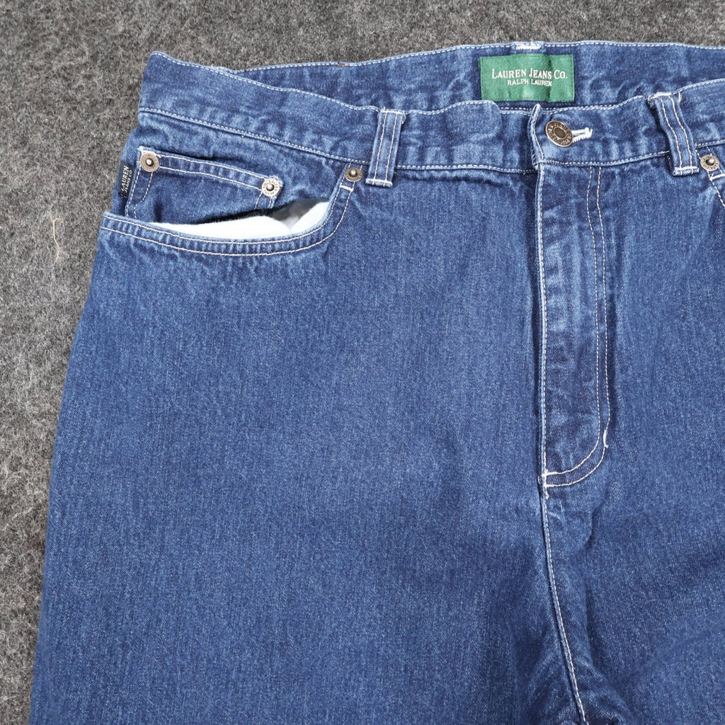 Lauren Jeans Co Ralph Lauren Jeans Womens 14 Blue Cotton Straight Classic Denim - take2supply