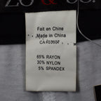 Zo & Co. Skirt Women 6 Navy Blue Braided Trim Utility Pocket Rayon Blend C1-905 - take2supply