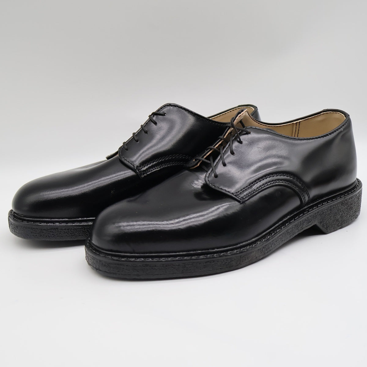 Cedar Crest Oxford Shoes Mens 7 D Vintage Black Leather Cushion Arch Deadstock - take2supply