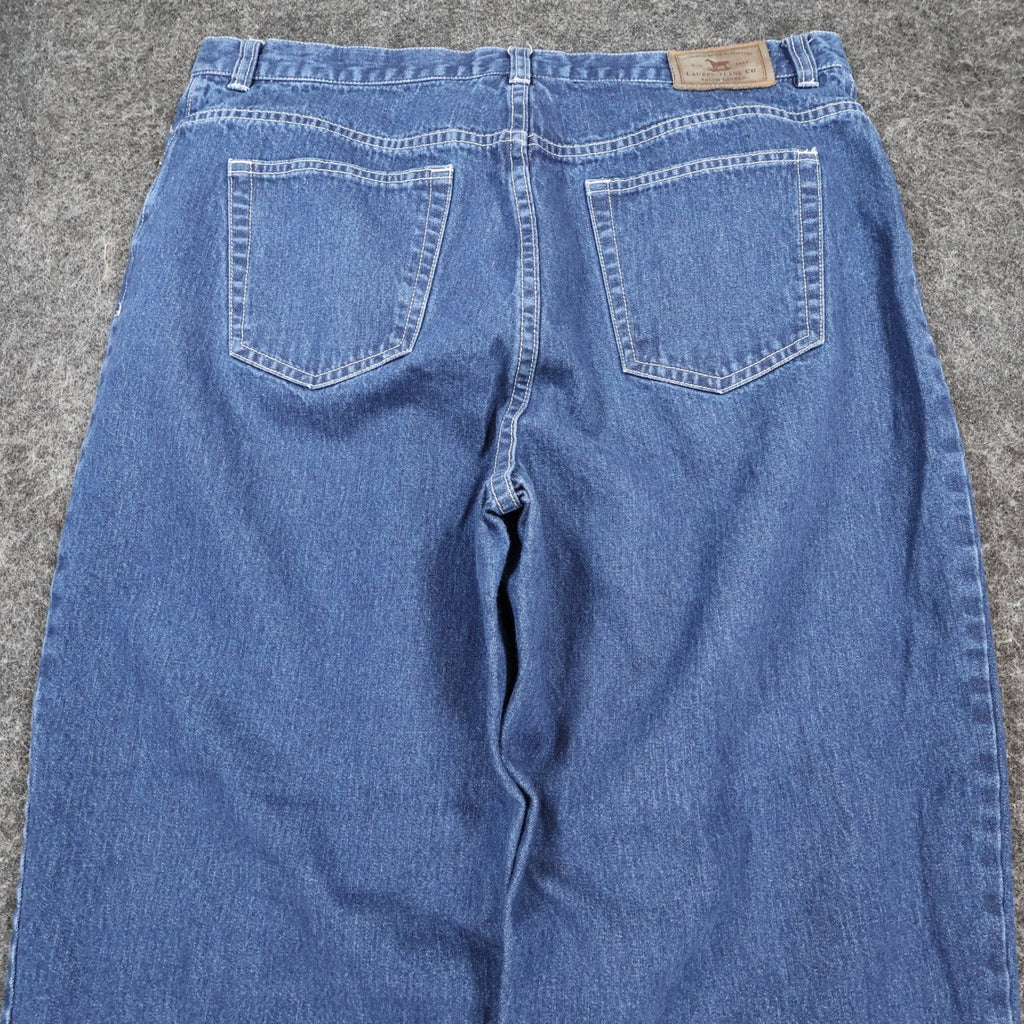 Lauren Jeans Co Ralph Lauren Jeans Womens 14 Blue Cotton Straight Classic Denim - take2supply
