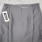 Allyson A-Line Skirt Womens 12 Vintage 90s Black Polyester Lined Career Wear - take2supply