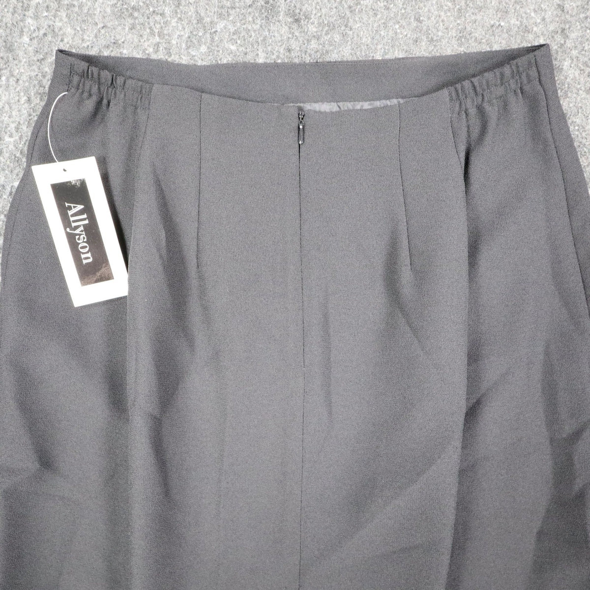 Allyson A-Line Skirt Womens 12 Vintage 90s Black Polyester Lined Career Wear - take2supply
