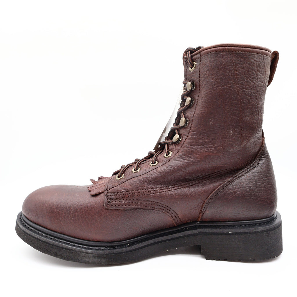 Dan Post Lace Up Boots Mens 13D Brown Oily Leather Kiltie DP69612 New With Tags - take2supply