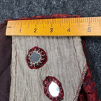 Sandy Starkman Patchwork Vest Womens M Vintage 90s Velvet Mirror Embellished New - take2supply