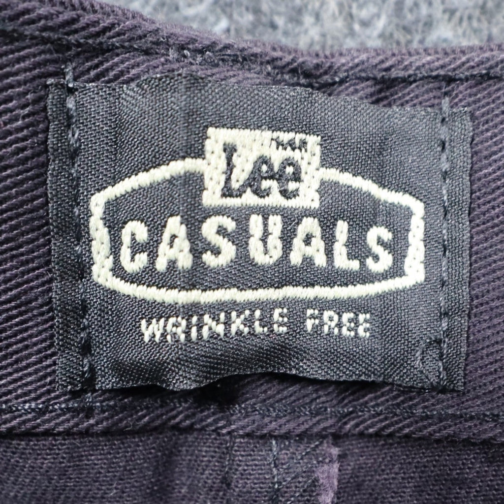 Lee Casuals Pleated Pants Womens 8M Vintage 90s Black Cotton Side Elastic NWT - take2supply