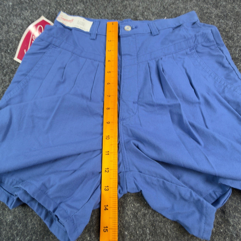 Lee Vintage 80s High Waist Pleated Yoked Shorts Juniors 5 Blue NWT - take2supply