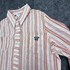 Turtle Bax Vintage 70s Striped Button Down Shirt Boys 15-16 Red White NWT - take2supply