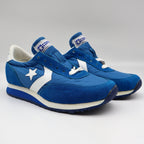 Converse Road Star Boys Size 3 Vintage 80s Blue White Nylon Suede Sneakers NOS - take2supply