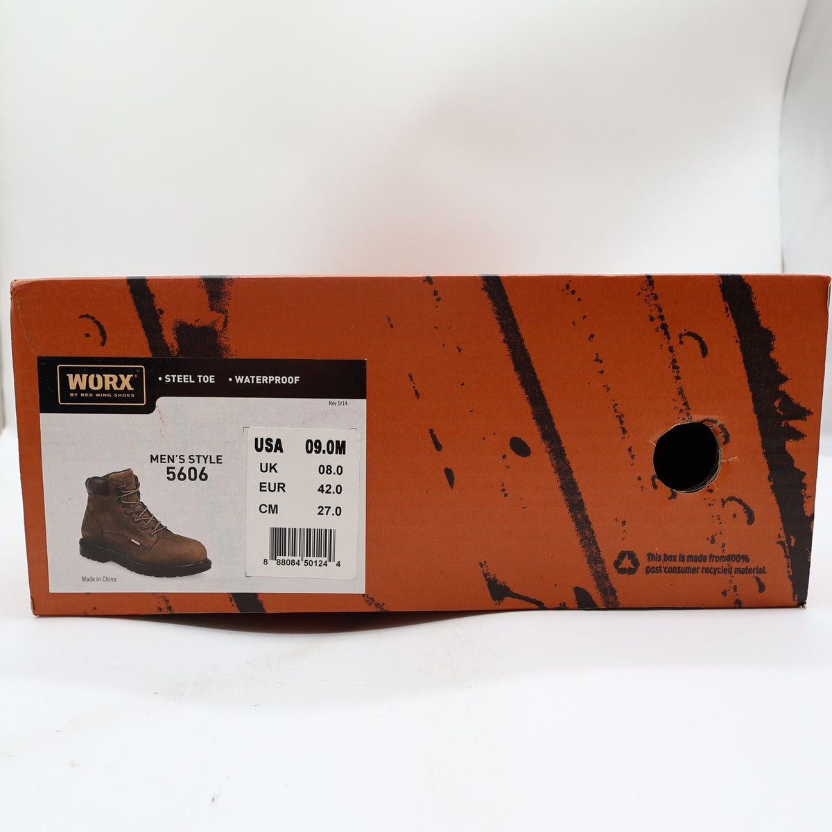 WORX by Red Wing 5606 Steel Toe Work Boots Mens 9 Brown Leather New Box - take2supply