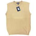 Port City Khaki's V-Neck Sweater Vest Mens L Tan Acrylic NWT Deadstock - take2supply