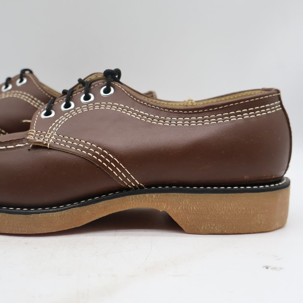 Cedar Crest Service Shoes Mens 6.5 Brown Leather Vintage Moc Toe Oxford Work - take2supply