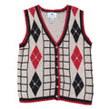 SML Sport Ltd Sweater Vest Small 1996 Vintage Beige Argyle Button Front NWT - take2supply