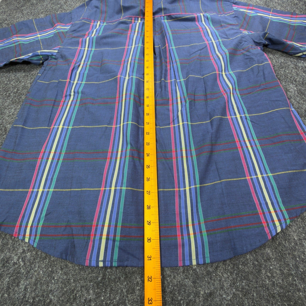 Salmon River Traders 90s Plaid Shirt Mens XL Blue Cotton Blend New C446 - take2supply