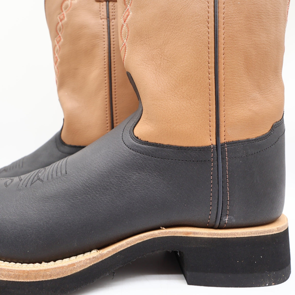 Old West 1611M Western Boots Mens 11.0 Black Tan Leather NIB - take2supply