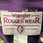 Wrangler Rugged Wear Leaf Print Shirt Mens M Purple Cotton NWT R960LLV - take2supply