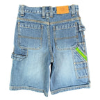 John Deere Y2K Carpenter Denim Shorts Boys 10 Blue Stone Wash NWT Deadstock - take2supply