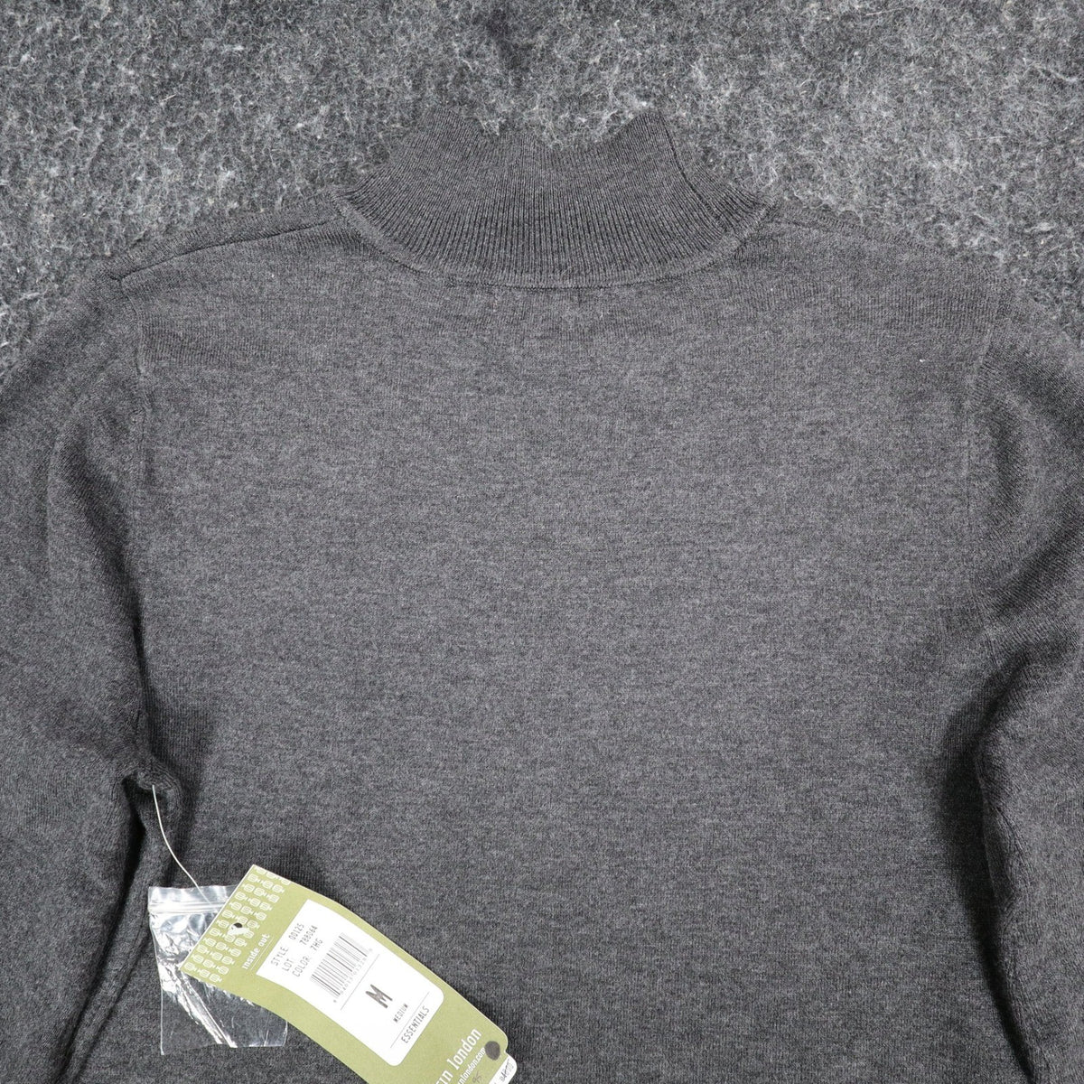Erin London Women Medium Gray Mock Neck Puff Sleeve Rayon Sweater NWT 00125 - take2supply