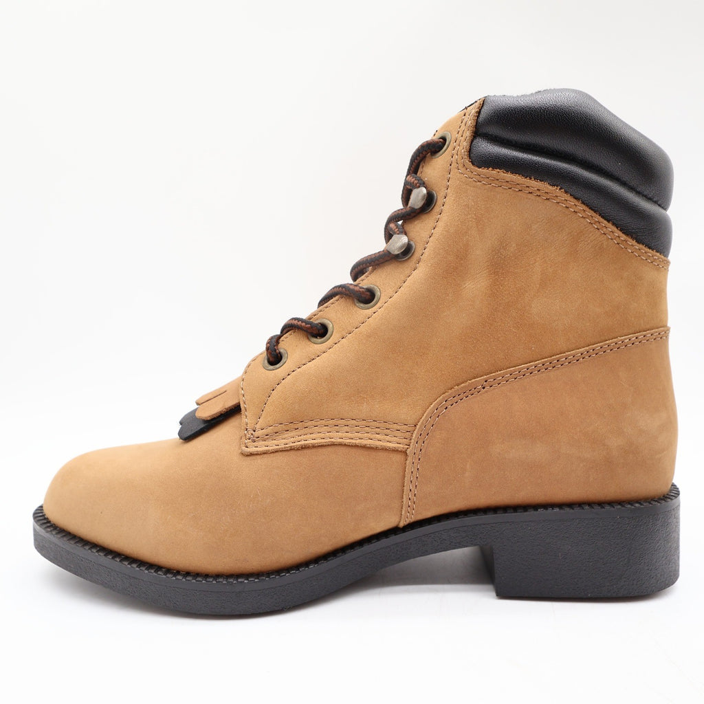 Laredo Y2K Kiltie Western Boots Women 7 Tan Leather New - take2supply
