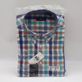 Cotton Traders Plaid Button Down Shirt Mens XL Royal Blue Short Sleeve 2700-520 - take2supply