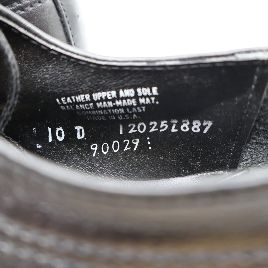 Barclay Oxford Dress Shoes Mens 10 D Vintage Black Leather Made in USA 90029 - take2supply