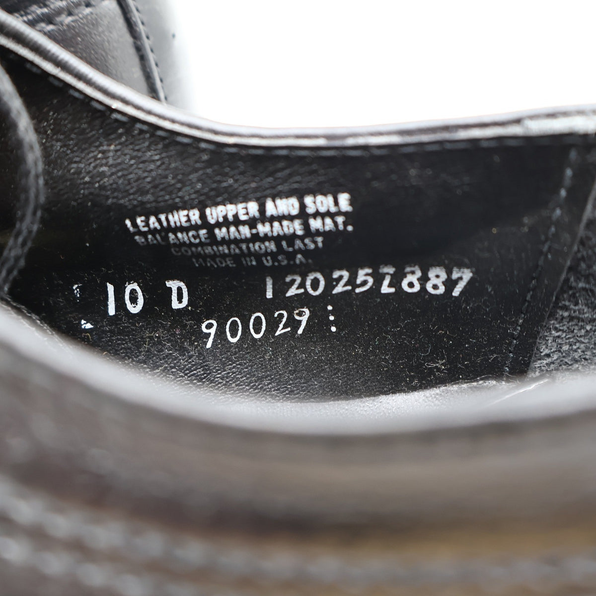 Barclay Oxford Dress Shoes Mens 10 D Vintage Black Leather Made in USA 90029 - take2supply