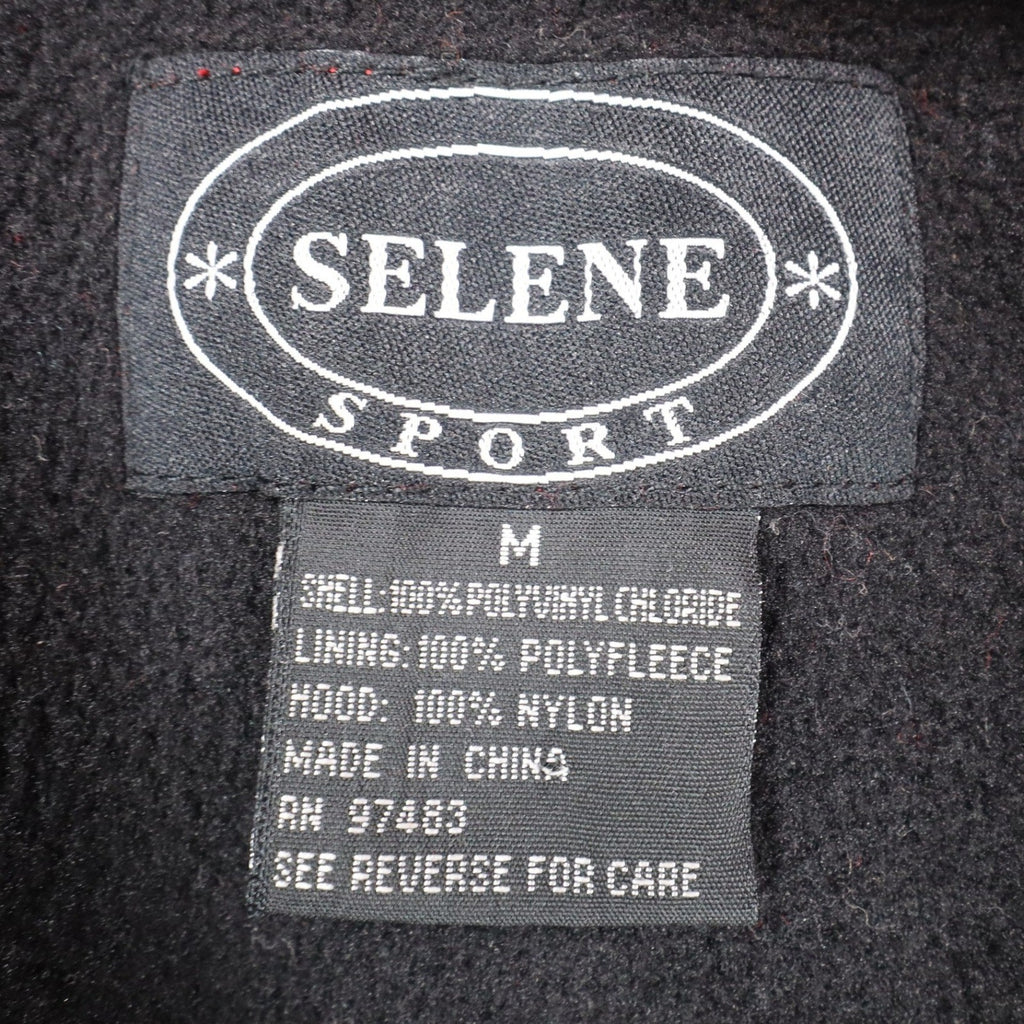 Selene Sport Puffer Vest Mens Medium Vintage 90s Red Fleece Lined Vinyl C1096 - take2supply