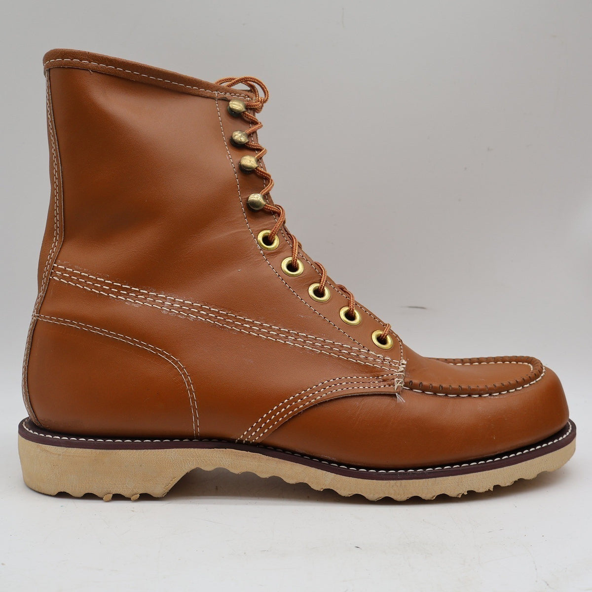 Cedar Crest Moc Toe Work Boots Mens 11 M Vintage Brown Deadstock 16-1657 - take2supply
