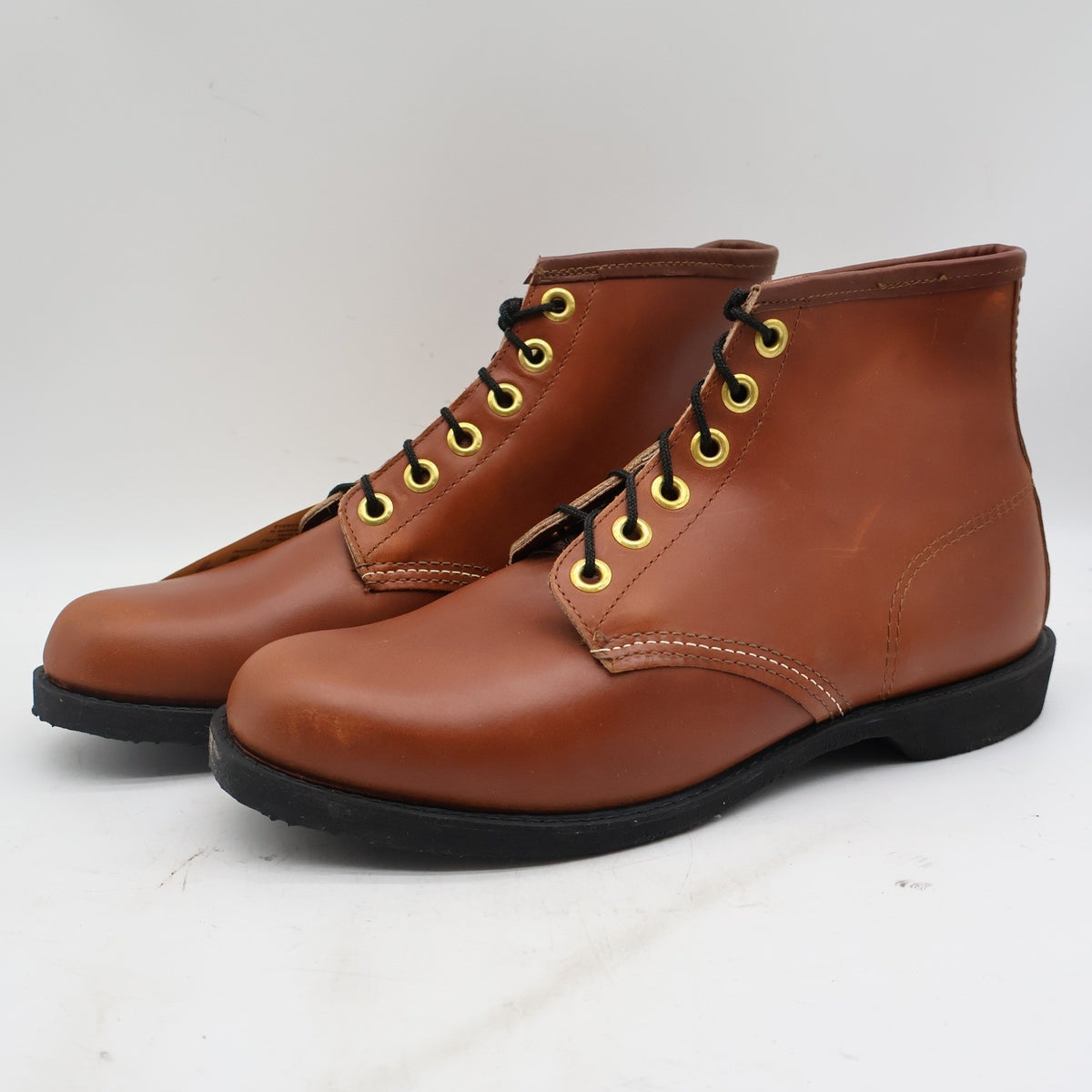 Reddish-brown Cedar Crest lace-up ankle boots, opposite angled pair view