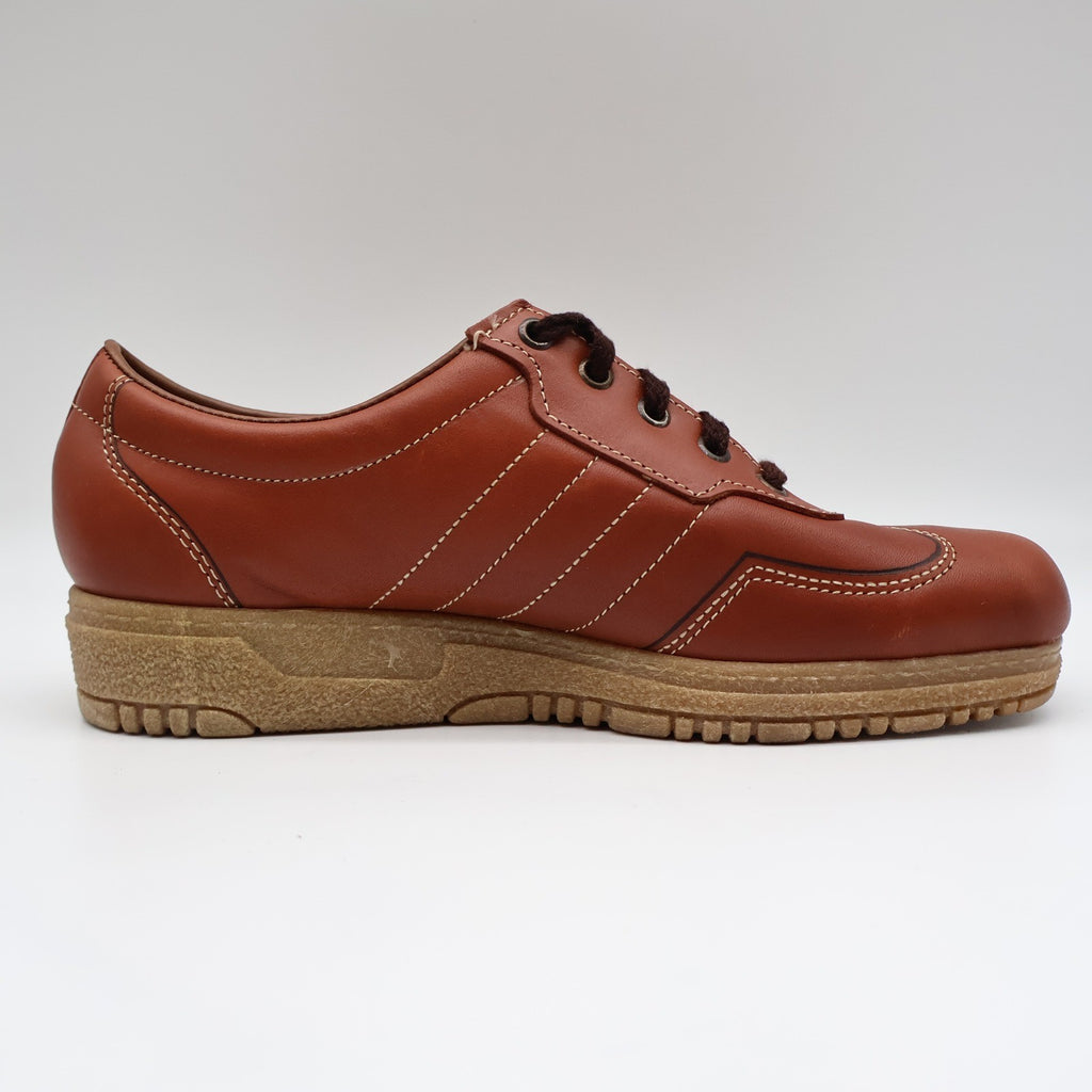 Walker Adirondack Oxford Shoes Mens 7.5 D Vintage Brown Leather Made in USA NOS - take2supply