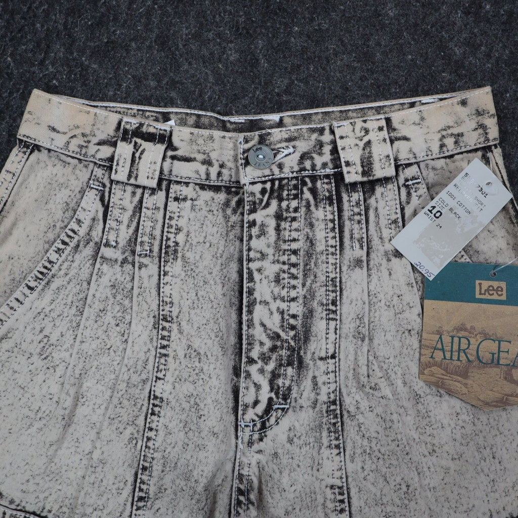 Lee Trekker Short Boys 10 Vintage 90s Cold Black Acid Wash Relaxed Fit Denim - take2supply
